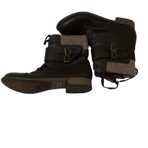 𝅺RAMPAGE Brown Combat Boots - Picture 1 of 7